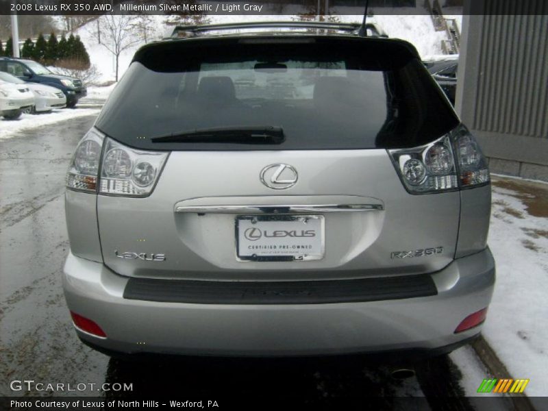 Millenium Silver Metallic / Light Gray 2008 Lexus RX 350 AWD