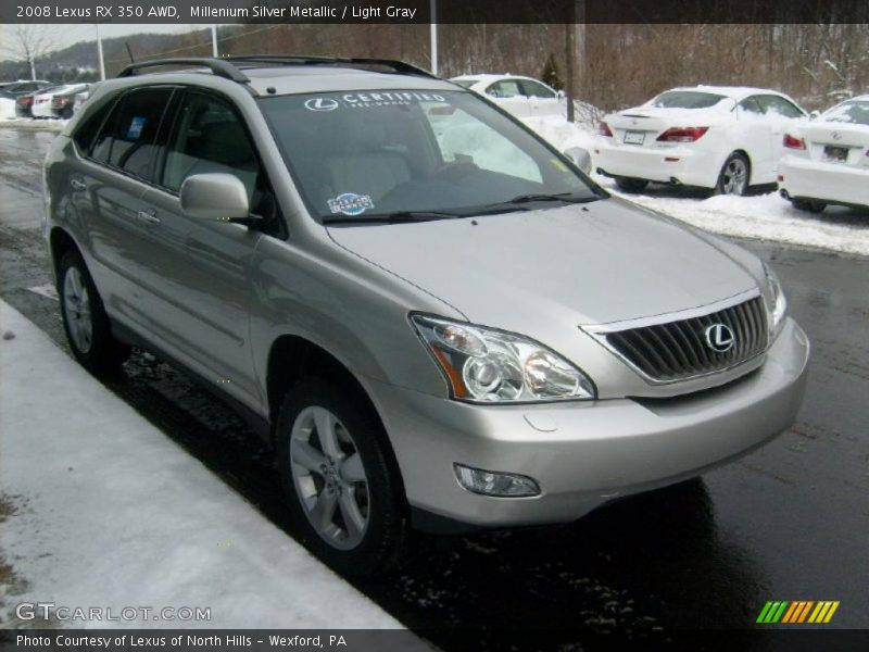 Millenium Silver Metallic / Light Gray 2008 Lexus RX 350 AWD