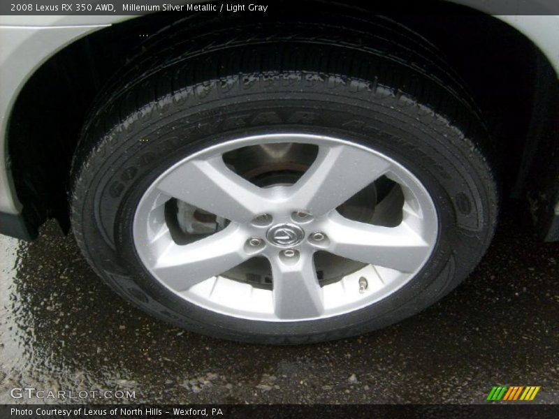 Millenium Silver Metallic / Light Gray 2008 Lexus RX 350 AWD