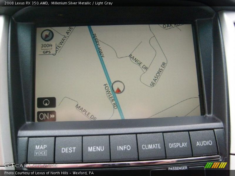 Millenium Silver Metallic / Light Gray 2008 Lexus RX 350 AWD