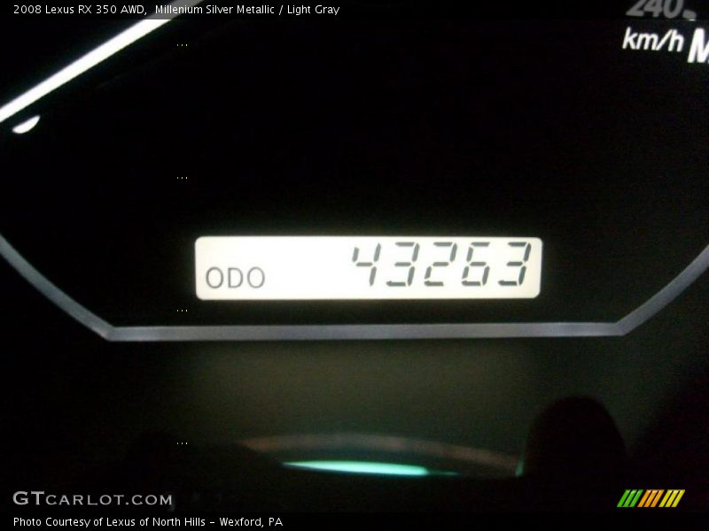 Millenium Silver Metallic / Light Gray 2008 Lexus RX 350 AWD