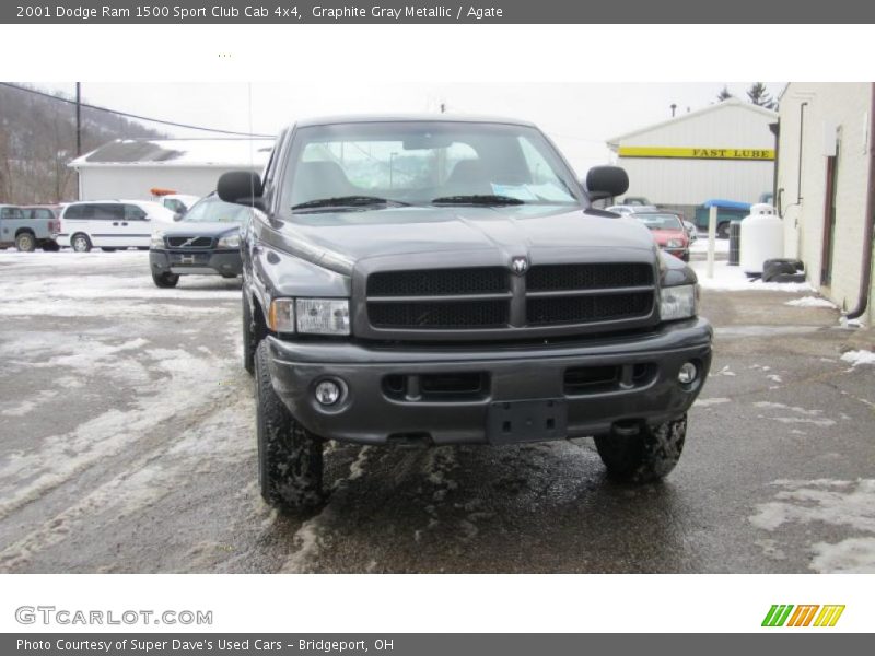 Graphite Gray Metallic / Agate 2001 Dodge Ram 1500 Sport Club Cab 4x4