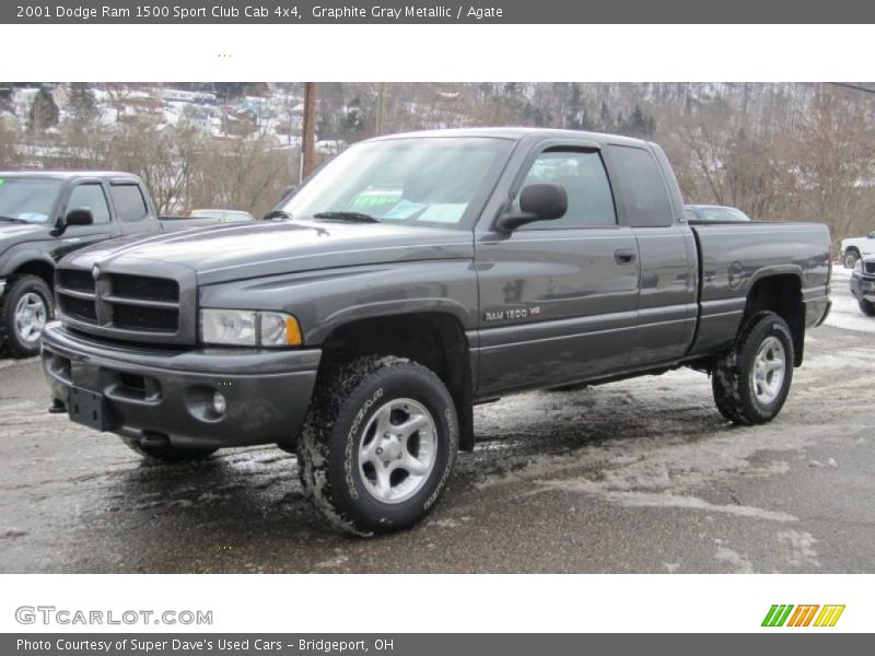 Graphite Gray Metallic / Agate 2001 Dodge Ram 1500 Sport Club Cab 4x4
