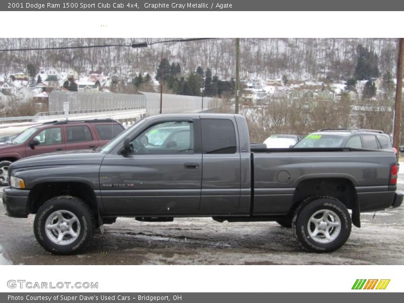 Graphite Gray Metallic / Agate 2001 Dodge Ram 1500 Sport Club Cab 4x4