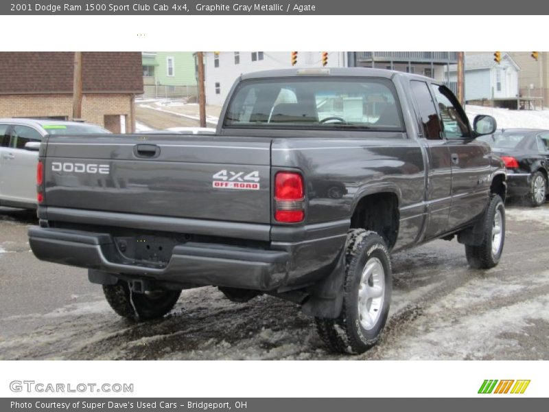 Graphite Gray Metallic / Agate 2001 Dodge Ram 1500 Sport Club Cab 4x4