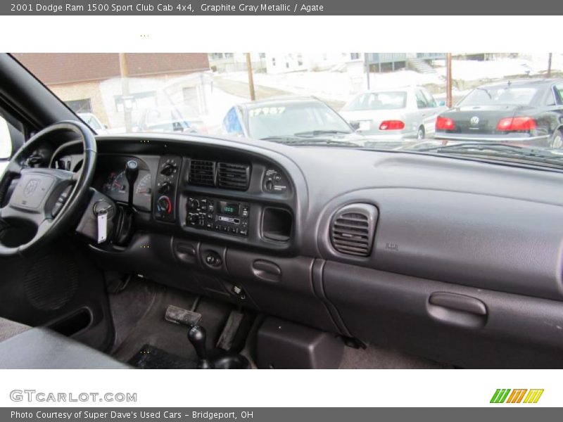 Graphite Gray Metallic / Agate 2001 Dodge Ram 1500 Sport Club Cab 4x4