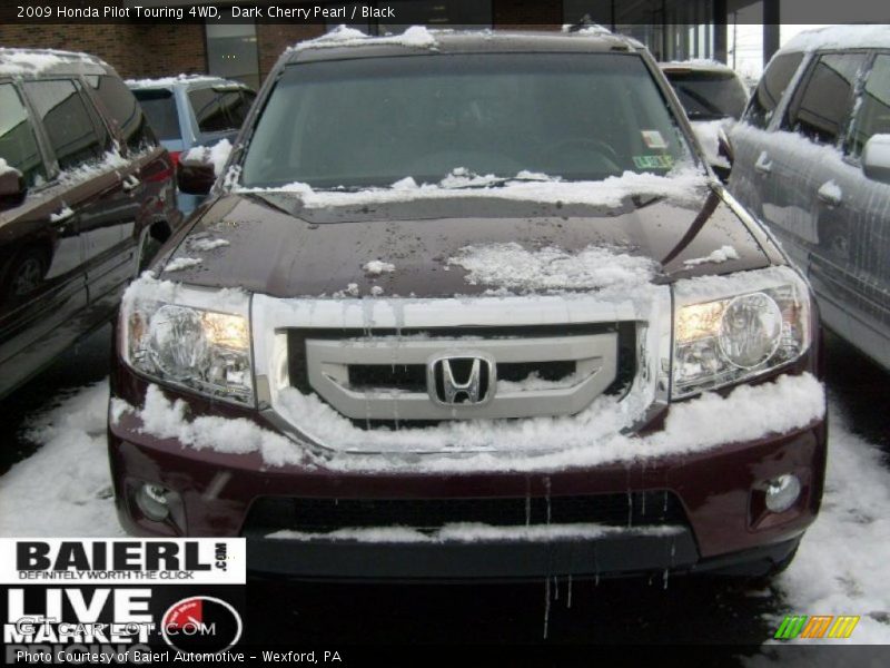 Dark Cherry Pearl / Black 2009 Honda Pilot Touring 4WD