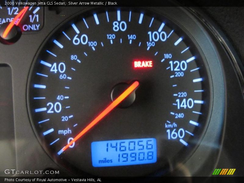 Silver Arrow Metallic / Black 2000 Volkswagen Jetta GLS Sedan