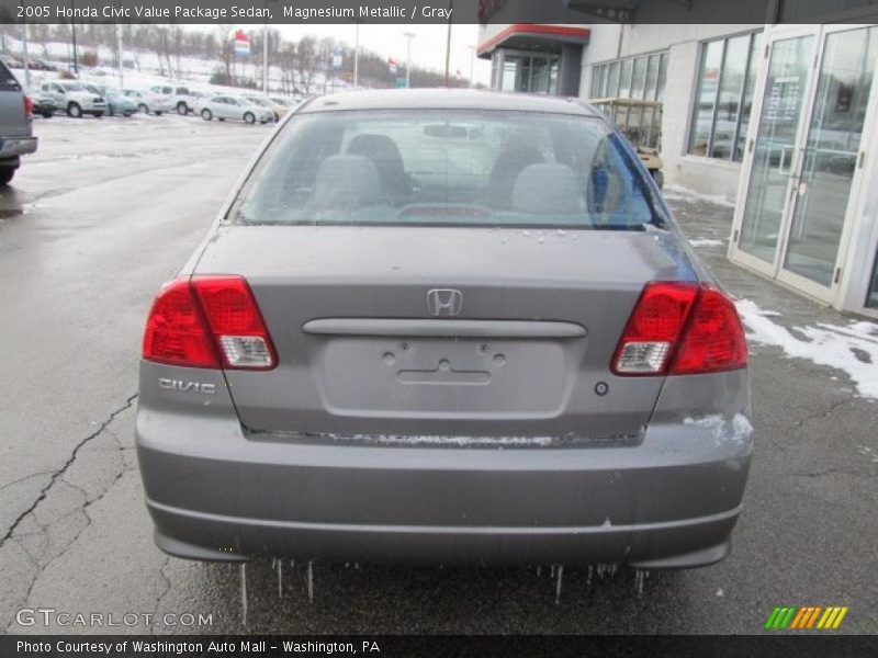 Magnesium Metallic / Gray 2005 Honda Civic Value Package Sedan