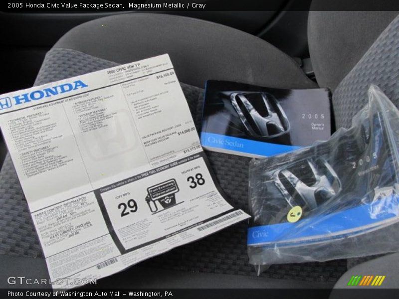 Magnesium Metallic / Gray 2005 Honda Civic Value Package Sedan