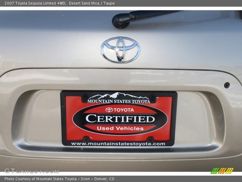 Desert Sand Mica / Taupe 2007 Toyota Sequoia Limited 4WD