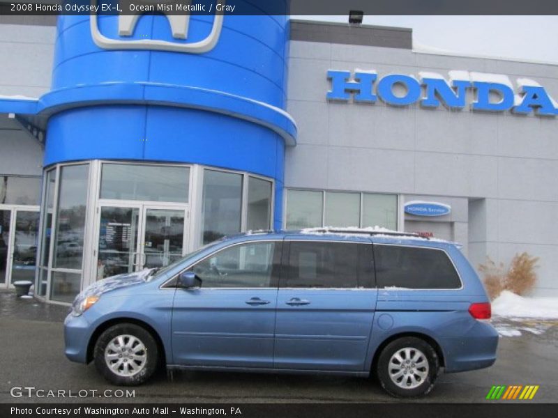 Ocean Mist Metallic / Gray 2008 Honda Odyssey EX-L