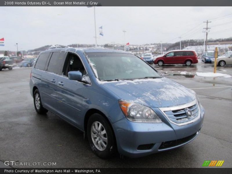 Ocean Mist Metallic / Gray 2008 Honda Odyssey EX-L