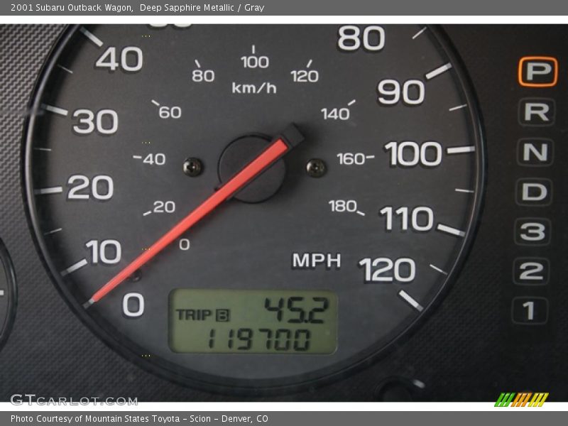 Deep Sapphire Metallic / Gray 2001 Subaru Outback Wagon