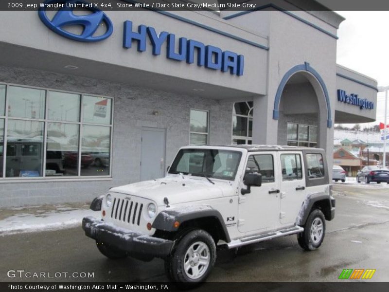 Stone White / Dark Slate Gray/Medium Slate Gray 2009 Jeep Wrangler Unlimited X 4x4