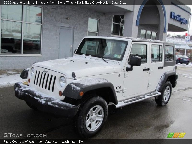 Stone White / Dark Slate Gray/Medium Slate Gray 2009 Jeep Wrangler Unlimited X 4x4