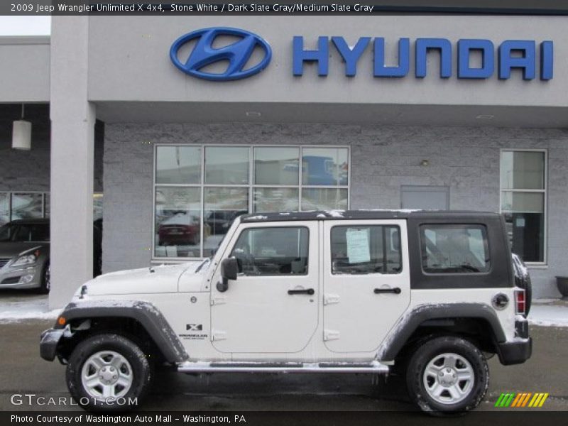 Stone White / Dark Slate Gray/Medium Slate Gray 2009 Jeep Wrangler Unlimited X 4x4