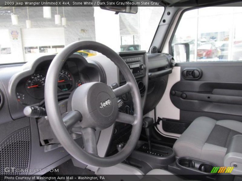 Stone White / Dark Slate Gray/Medium Slate Gray 2009 Jeep Wrangler Unlimited X 4x4