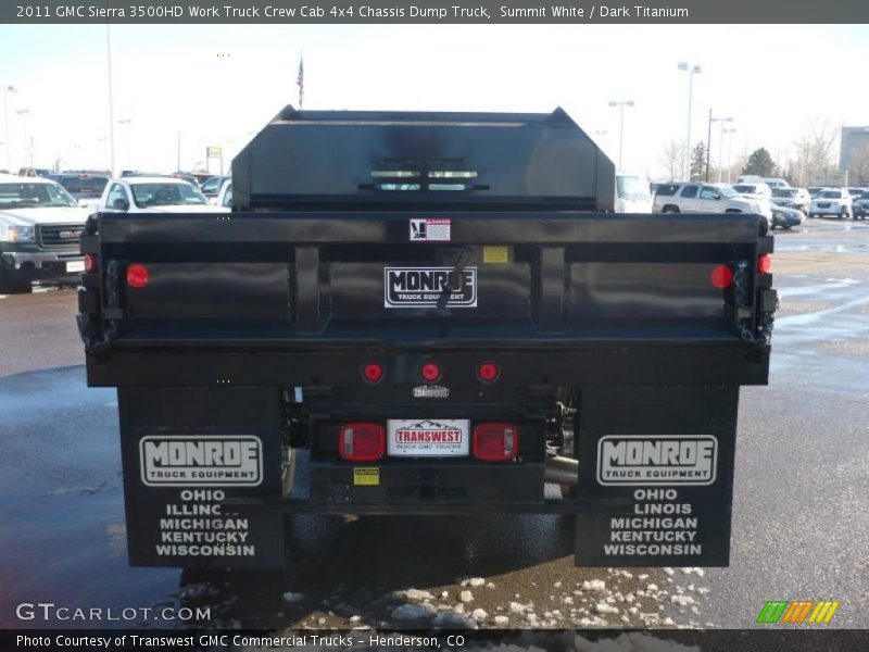 Summit White / Dark Titanium 2011 GMC Sierra 3500HD Work Truck Crew Cab 4x4 Chassis Dump Truck