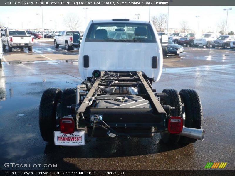 Summit White / Dark Titanium 2011 GMC Sierra 3500HD Work Truck Regular Cab 4x4 Chassis