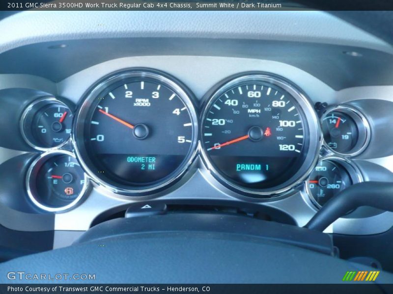  2011 Sierra 3500HD Work Truck Regular Cab 4x4 Chassis Work Truck Regular Cab 4x4 Chassis Gauges