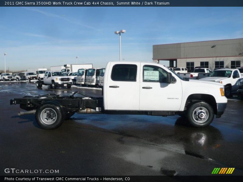 Summit White / Dark Titanium 2011 GMC Sierra 3500HD Work Truck Crew Cab 4x4 Chassis