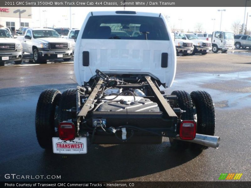 Summit White / Dark Titanium 2011 GMC Sierra 3500HD Work Truck Crew Cab 4x4 Chassis