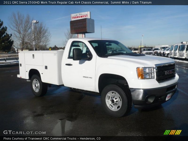 Summit White / Dark Titanium 2011 GMC Sierra 2500HD Work Truck Regular Cab 4x4 Chassis Commercial