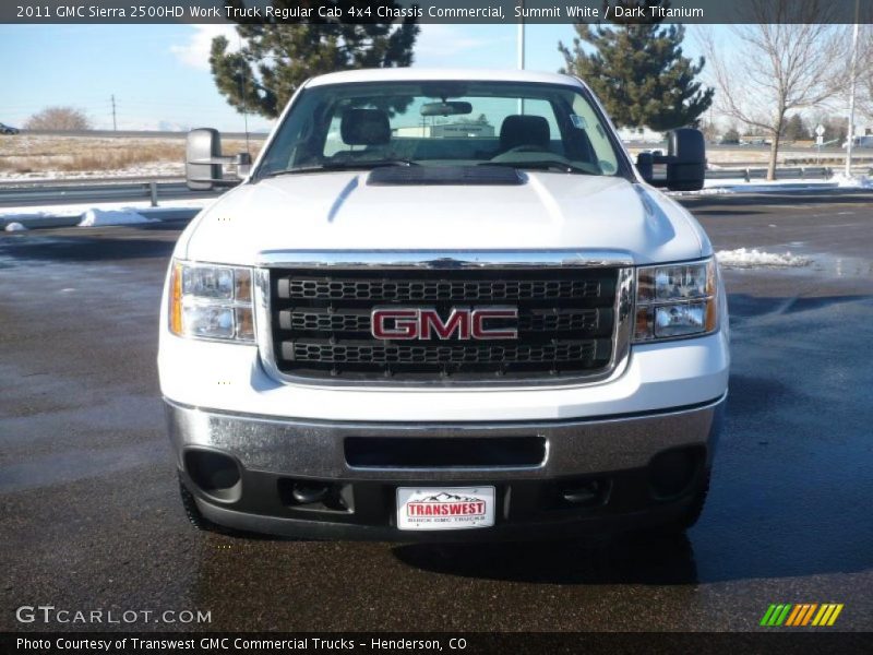 Summit White / Dark Titanium 2011 GMC Sierra 2500HD Work Truck Regular Cab 4x4 Chassis Commercial