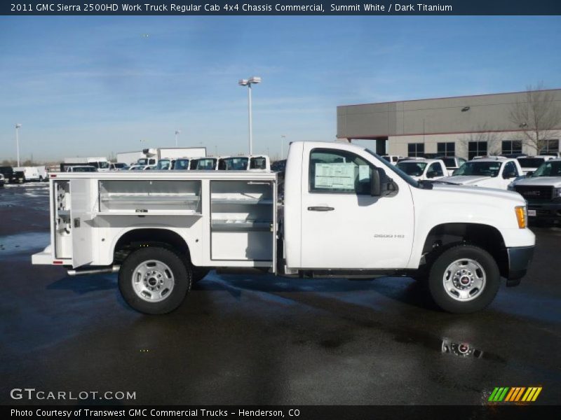 Summit White / Dark Titanium 2011 GMC Sierra 2500HD Work Truck Regular Cab 4x4 Chassis Commercial