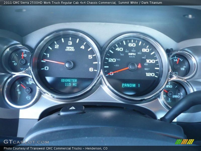 Summit White / Dark Titanium 2011 GMC Sierra 2500HD Work Truck Regular Cab 4x4 Chassis Commercial