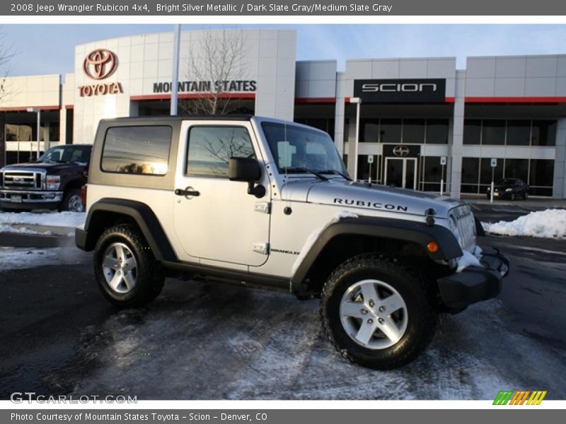 Bright Silver Metallic / Dark Slate Gray/Medium Slate Gray 2008 Jeep Wrangler Rubicon 4x4
