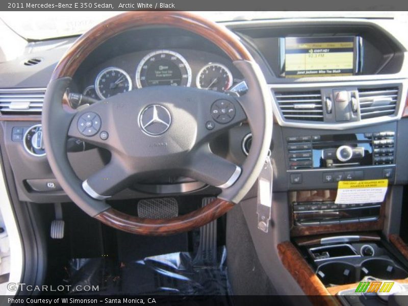 Arctic White / Black 2011 Mercedes-Benz E 350 Sedan