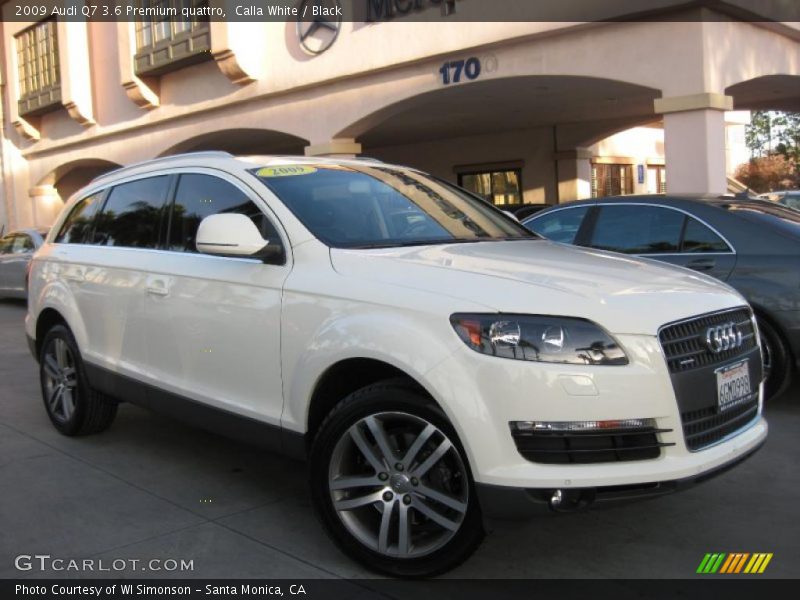 Calla White / Black 2009 Audi Q7 3.6 Premium quattro