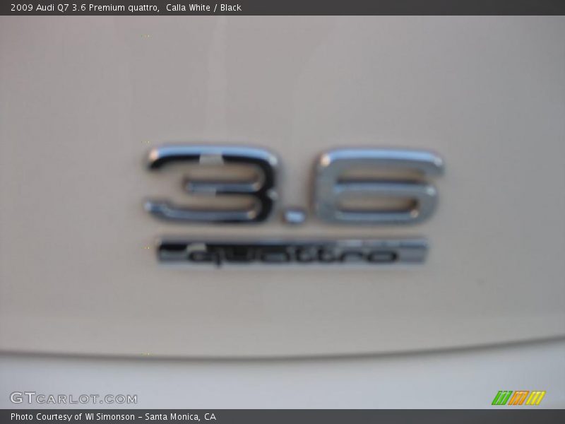 Calla White / Black 2009 Audi Q7 3.6 Premium quattro