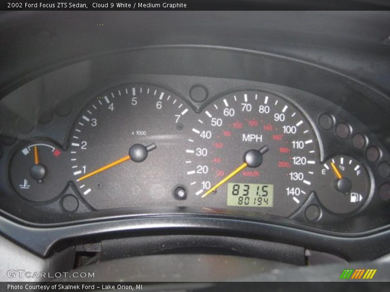  2002 Focus ZTS Sedan ZTS Sedan Gauges