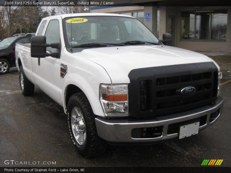 Oxford White / Camel 2008 Ford F250 Super Duty XL SuperCab