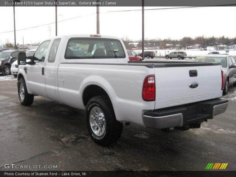 Oxford White / Camel 2008 Ford F250 Super Duty XL SuperCab