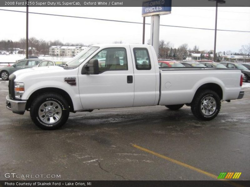 Oxford White / Camel 2008 Ford F250 Super Duty XL SuperCab
