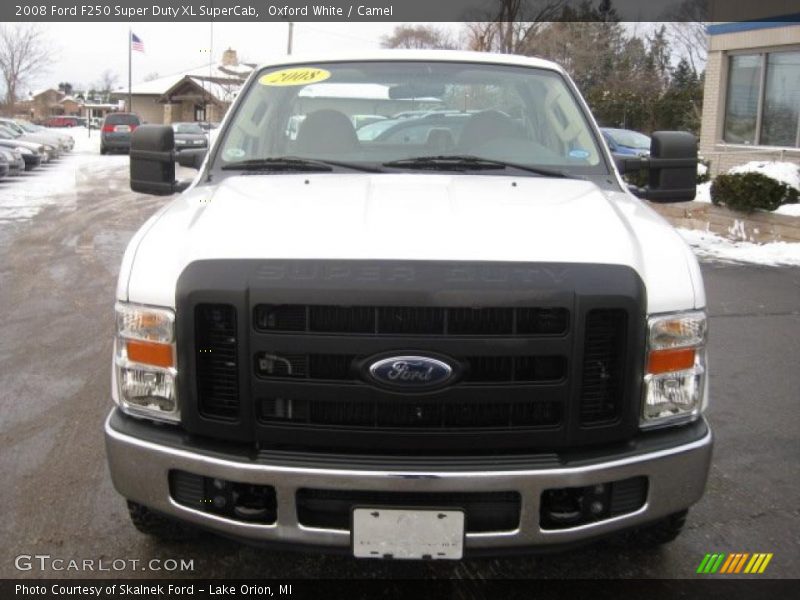 Oxford White / Camel 2008 Ford F250 Super Duty XL SuperCab