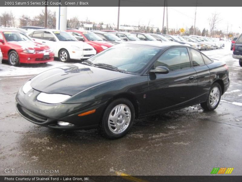 Green / Black 2001 Saturn S Series SC2 Coupe
