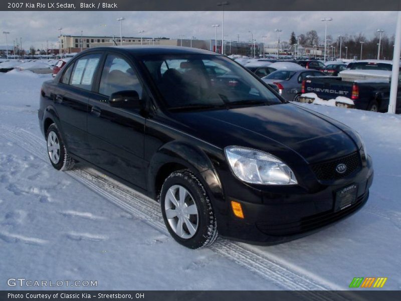 Black / Black 2007 Kia Rio LX Sedan