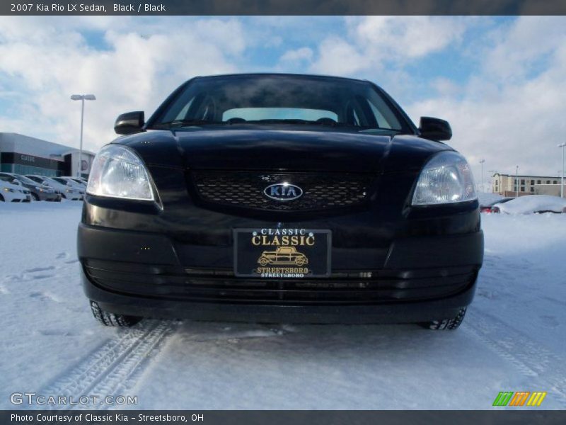 Black / Black 2007 Kia Rio LX Sedan