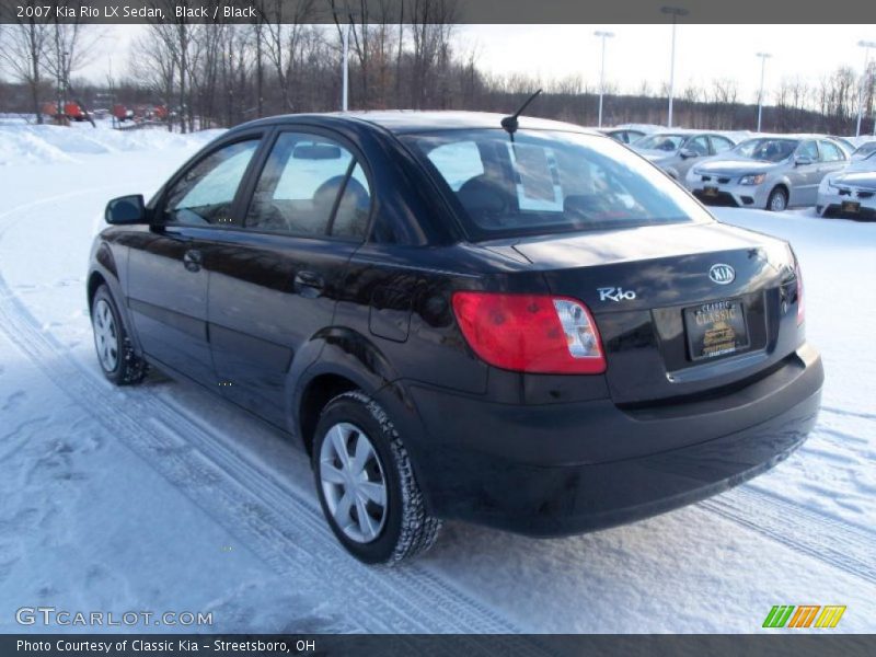Black / Black 2007 Kia Rio LX Sedan