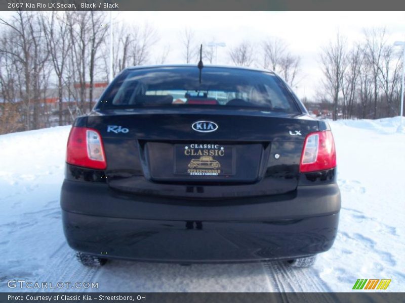 Black / Black 2007 Kia Rio LX Sedan