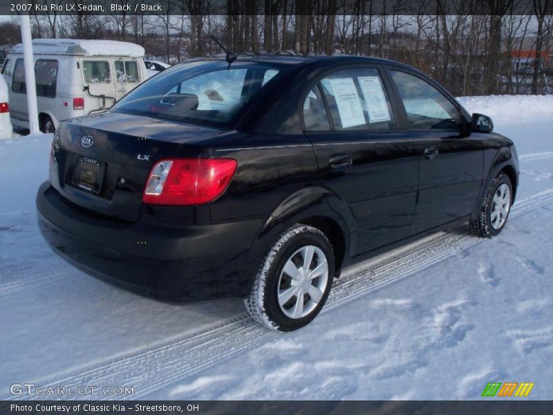 Black / Black 2007 Kia Rio LX Sedan