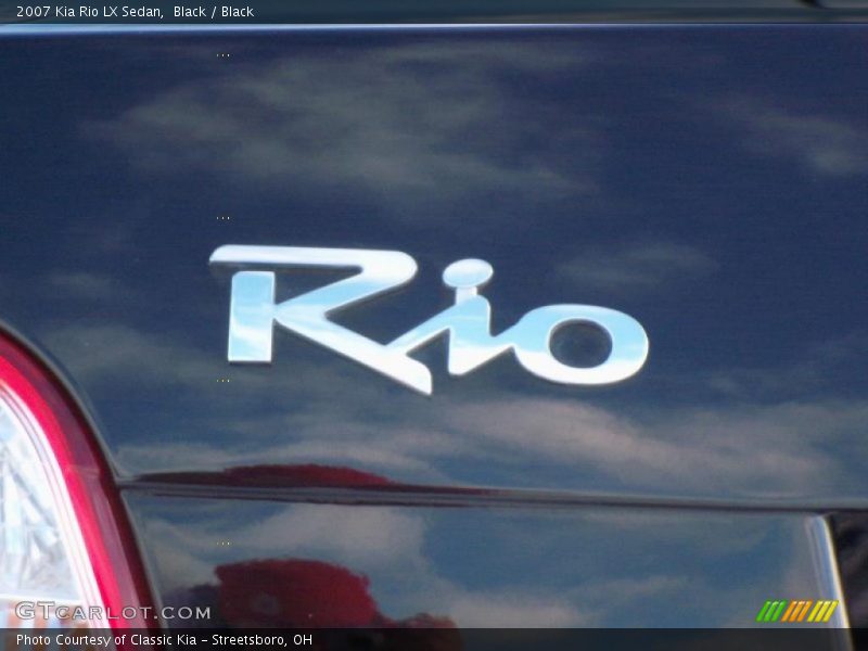 Black / Black 2007 Kia Rio LX Sedan