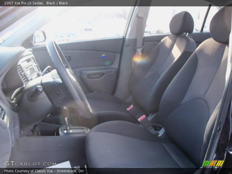 Black / Black 2007 Kia Rio LX Sedan