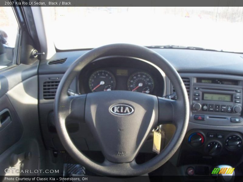Black / Black 2007 Kia Rio LX Sedan
