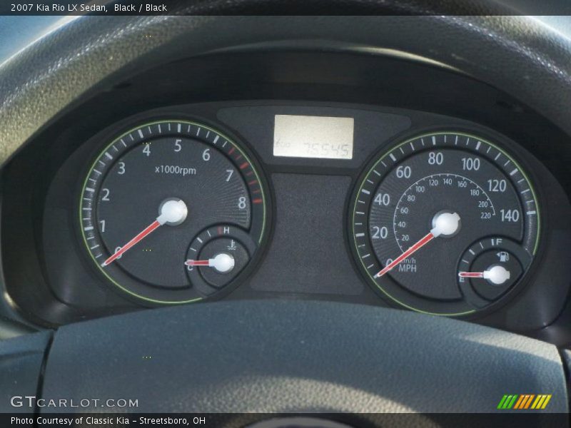 Black / Black 2007 Kia Rio LX Sedan